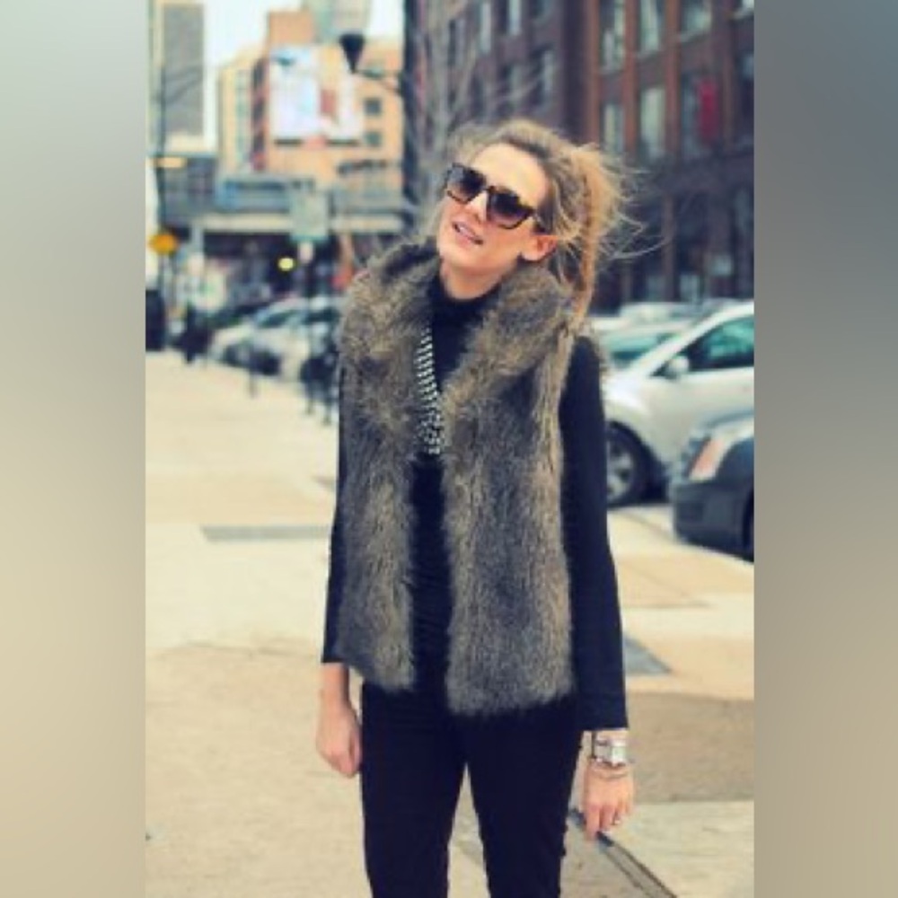 Gorgeous Faux Feather/Fur Winter Vest